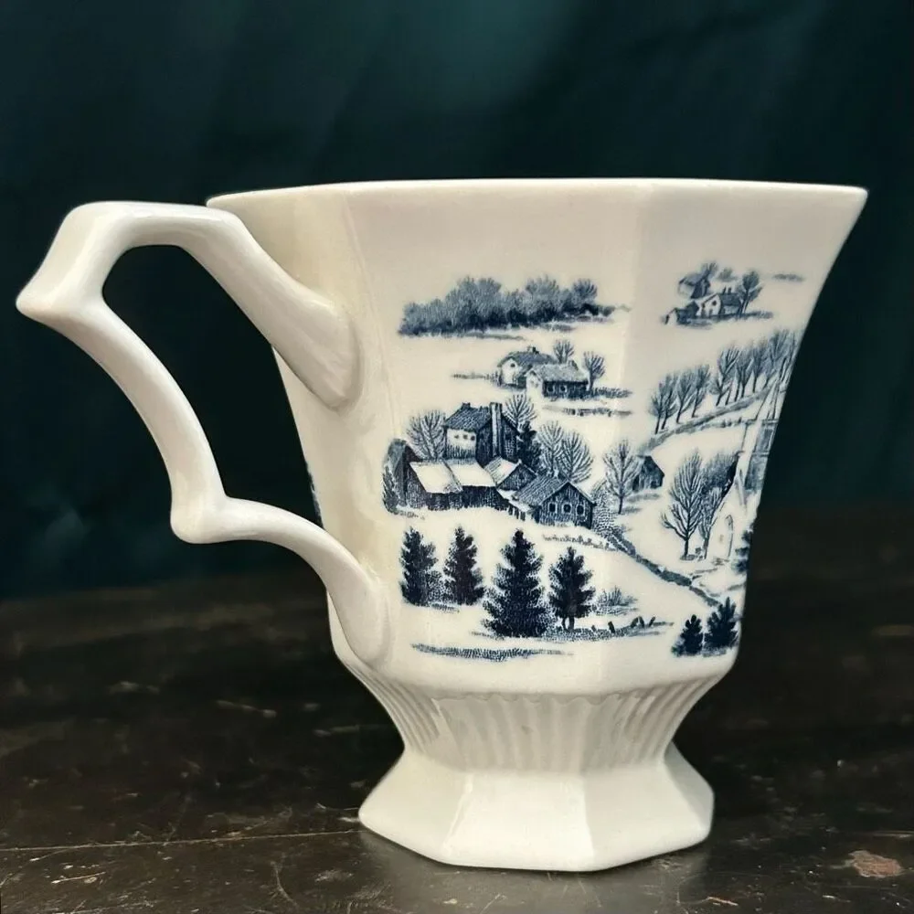 Nikko Winter Wonderland Set of 4 Footed Tea Coffee Cups